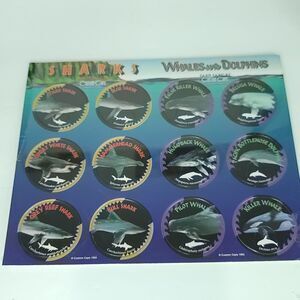 Pogs Sharks Whales Dolphins Custom Caps Sealed On Card NEW